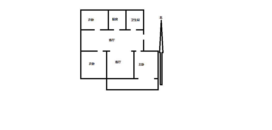 天勤家园 3室2厅1卫 128m&sup2;