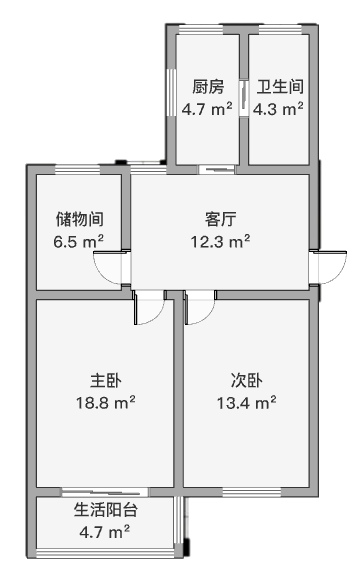 板桥东村 3室1厅1卫 77m&sup2;