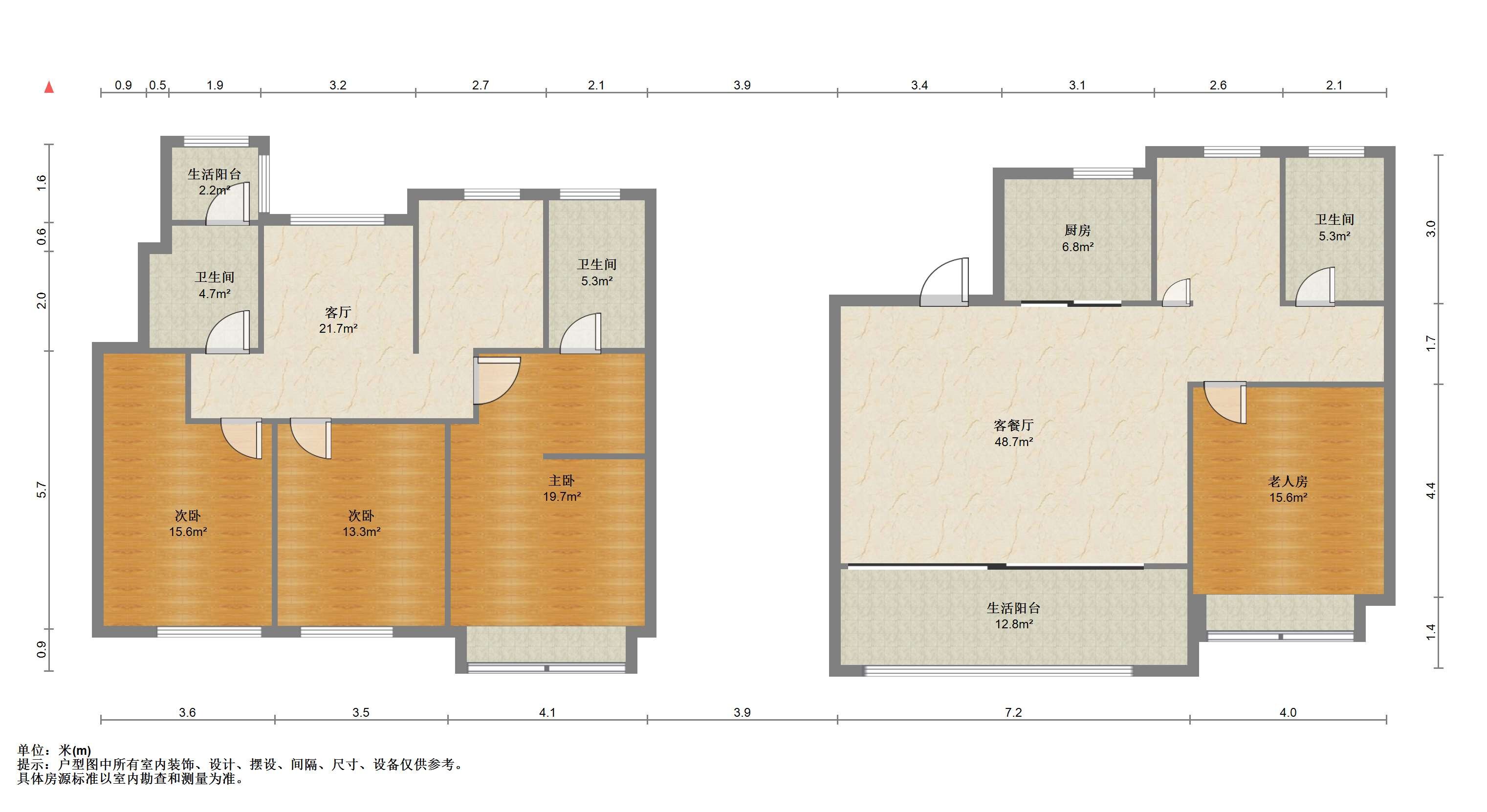 春风南岸西园 4室2厅3卫 167m&sup2;