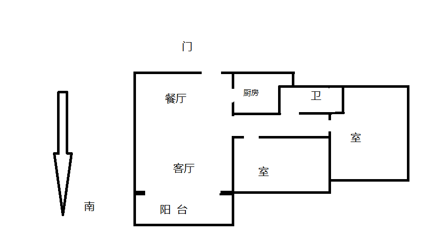 景华城 2室2厅1卫 99.23m&sup2;