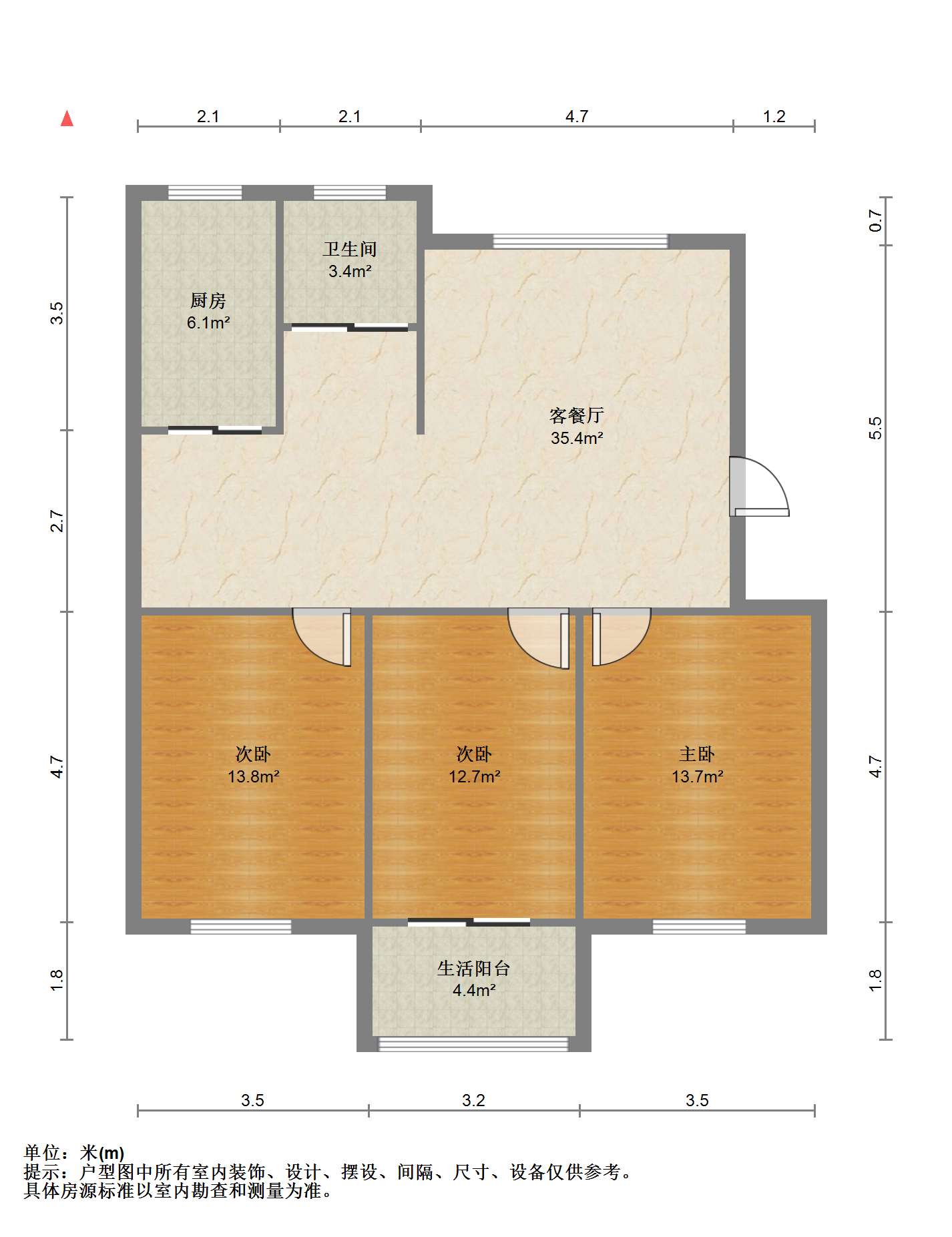 文峰新村 3室2厅1卫 118.00m&sup2;