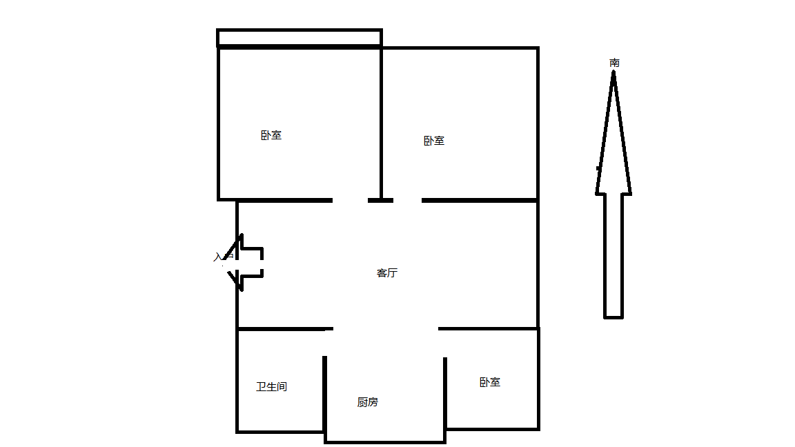 南川园小区 3室1厅1卫 117m&sup2;