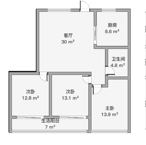 小石桥花苑 3室1厅1卫 126.6m&sup2;