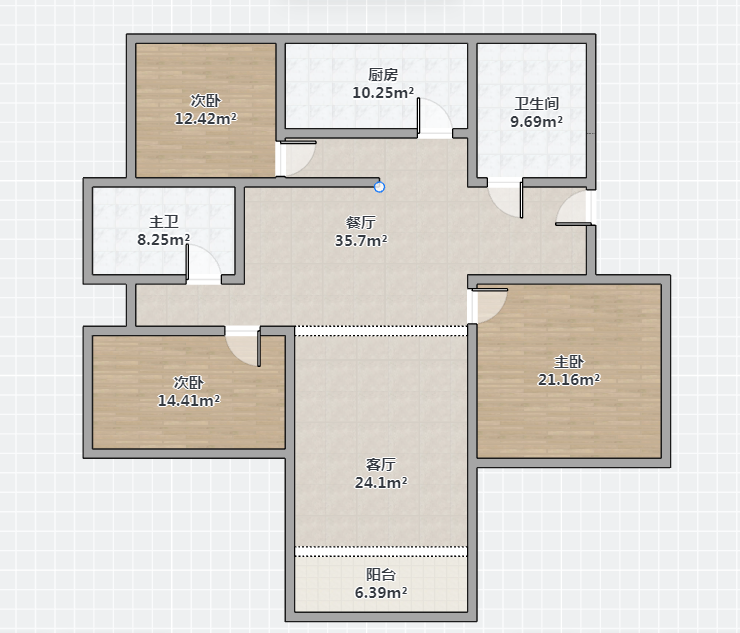 北濠山庄 3室2厅2卫 140m&sup2;