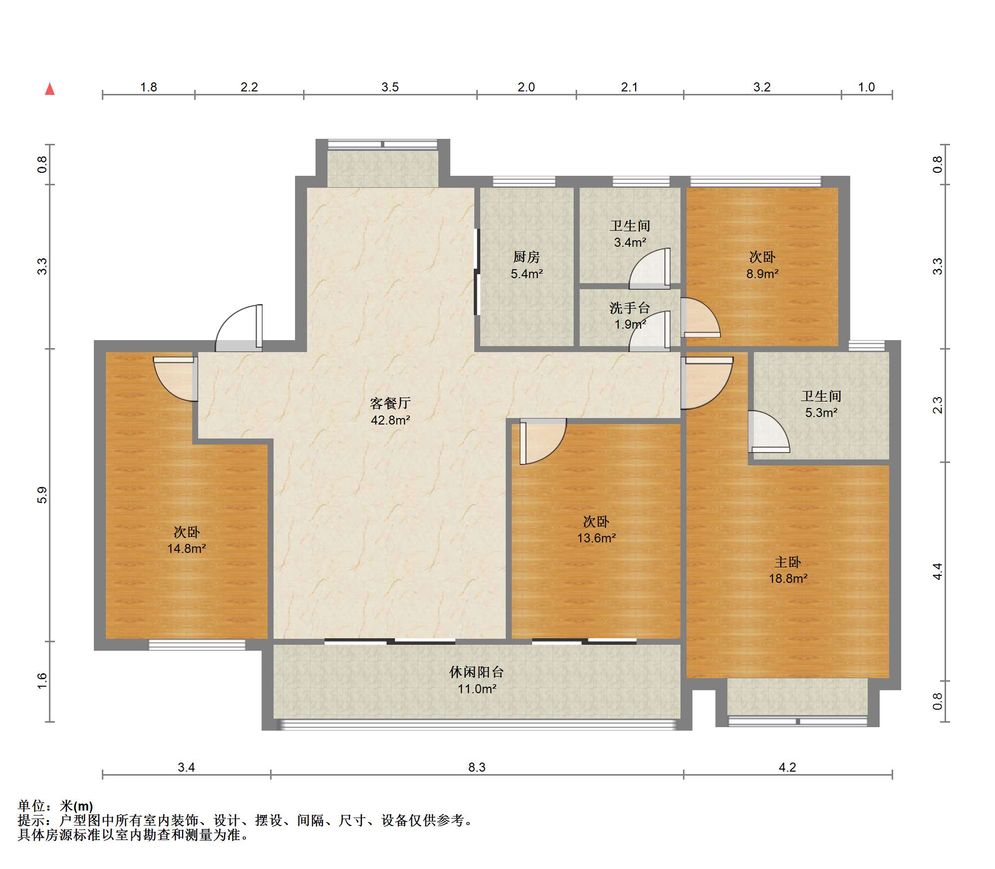 中南熙悦(南通经济技术开发区) 4室2厅2卫 136m&sup2;