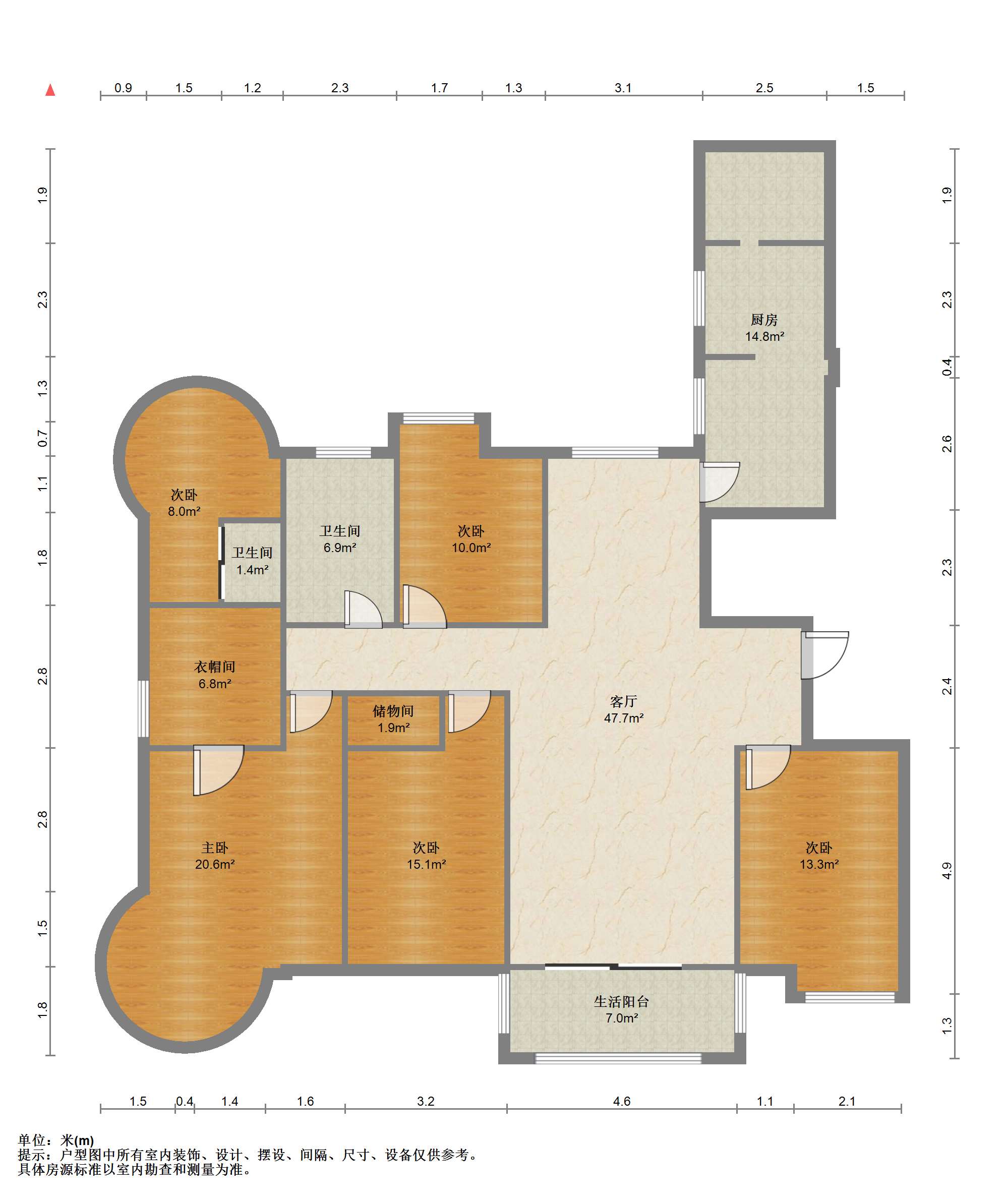 帝奥世伦名郡 4室2厅2卫 192m&sup2;