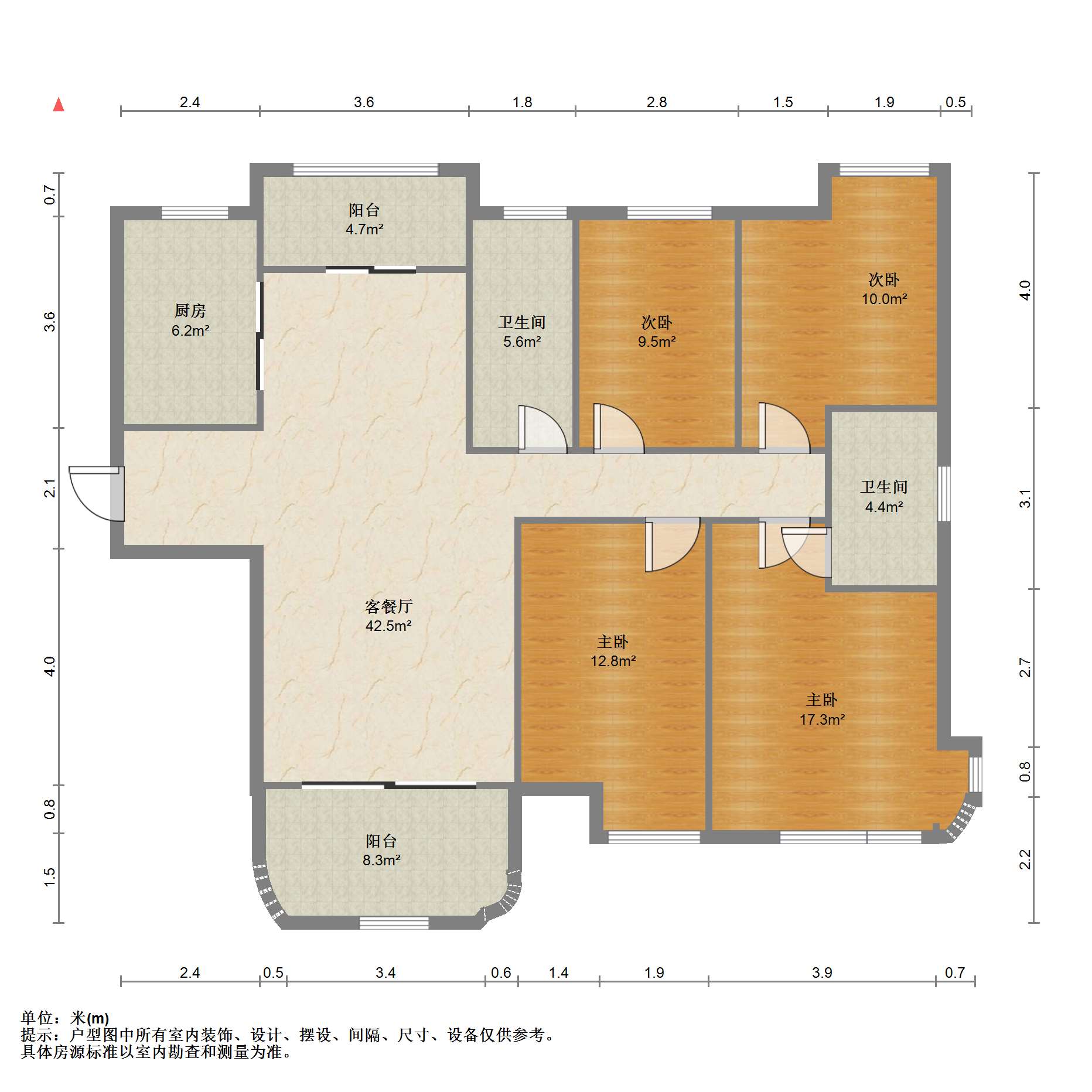 碧桂园(南通经济技术开发区) 4室2厅2卫 138m&sup2;