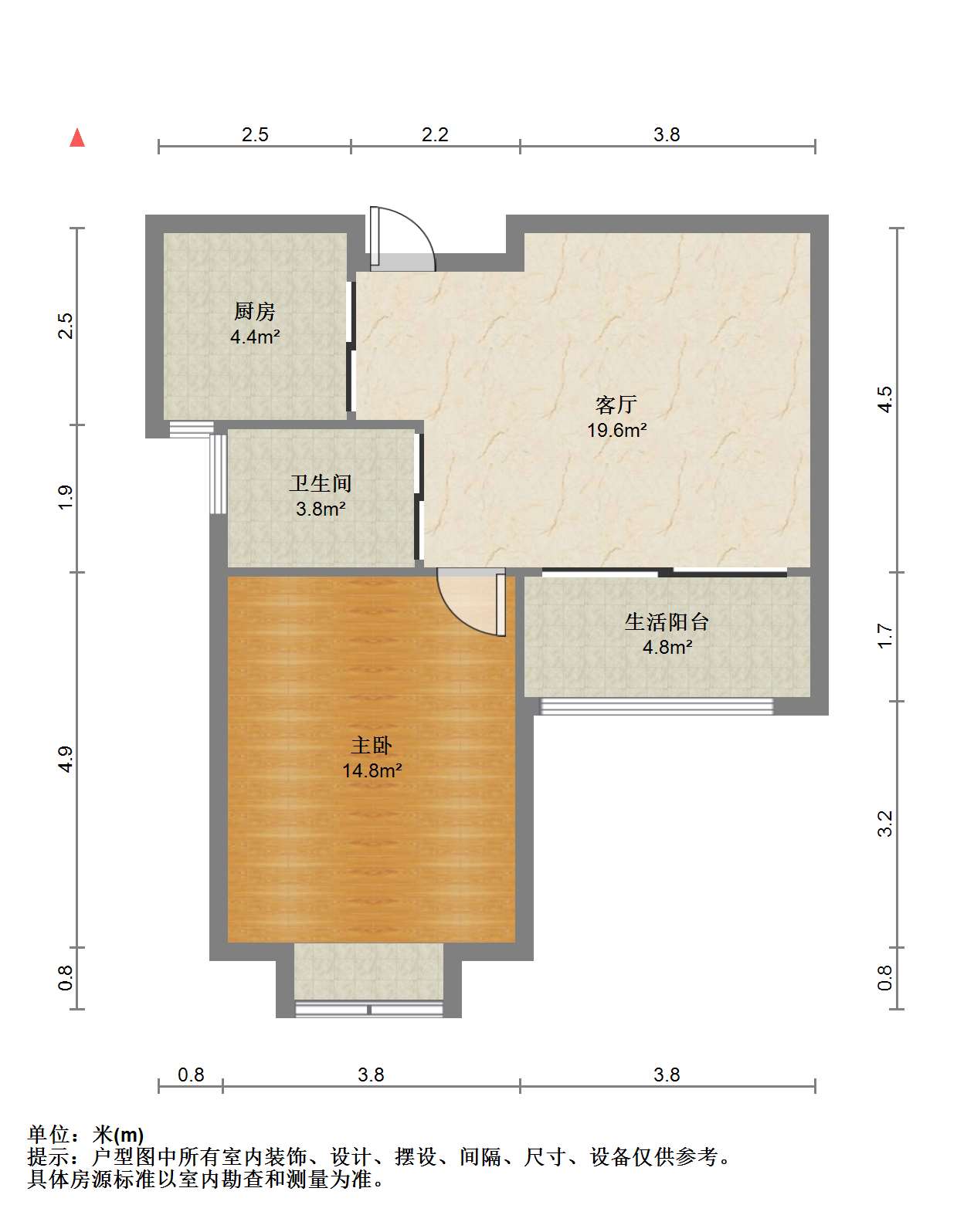 天熹苑 1室1厅1卫 63.00m&sup2;