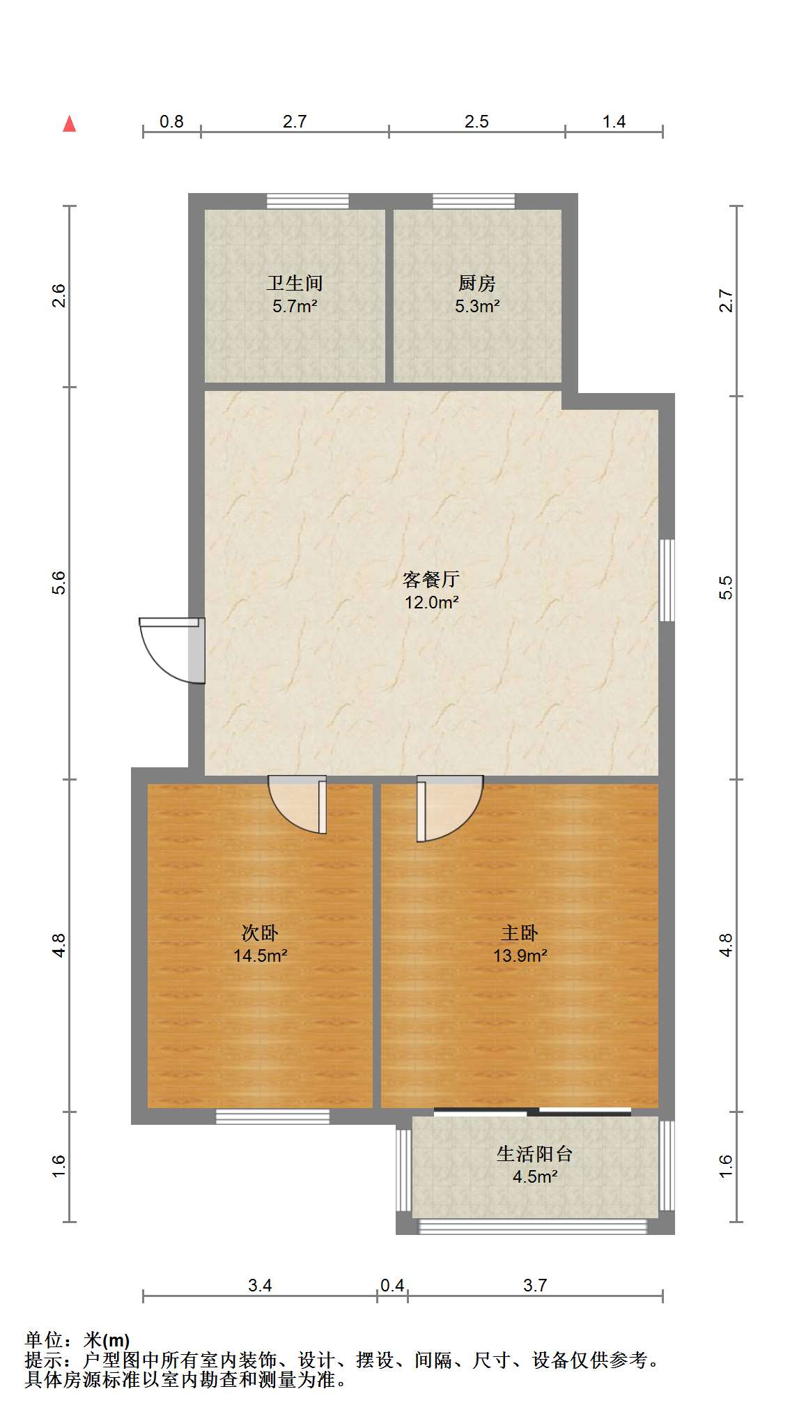 北濠桥东村 2室1厅1卫 77m&sup2;