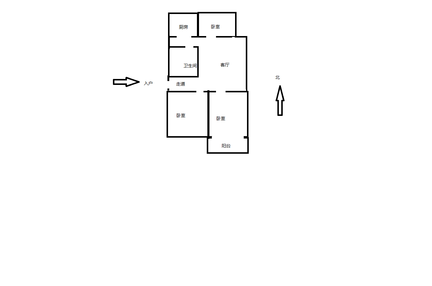华威园 3室1厅1卫 98m&sup2;