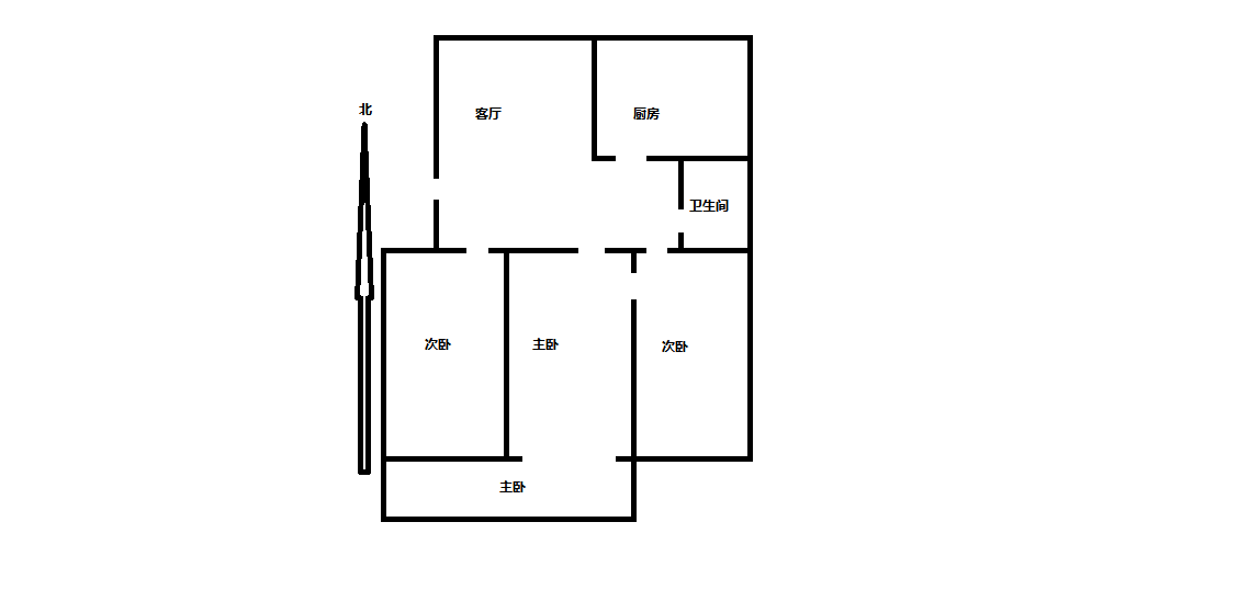 学田南苑 3室1厅1卫 119.00m&sup2;