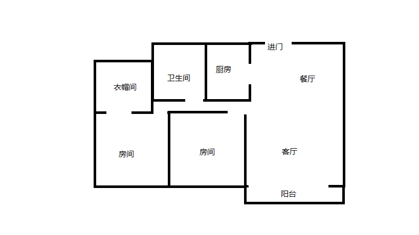 江景国际家园北区 2室2厅1卫 108.00m&sup2;