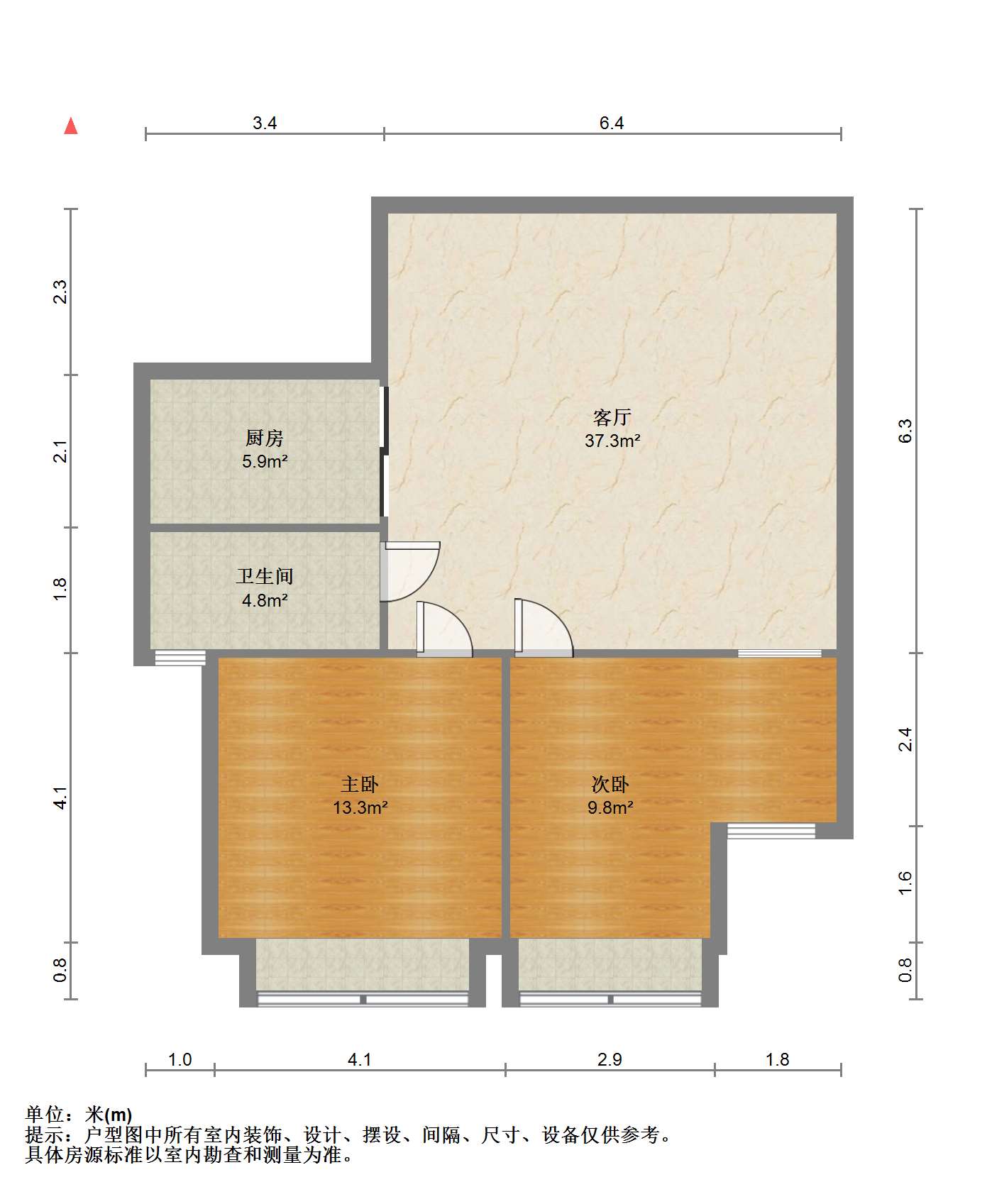 天霞苑 2室1厅1卫 78.00m&sup2;