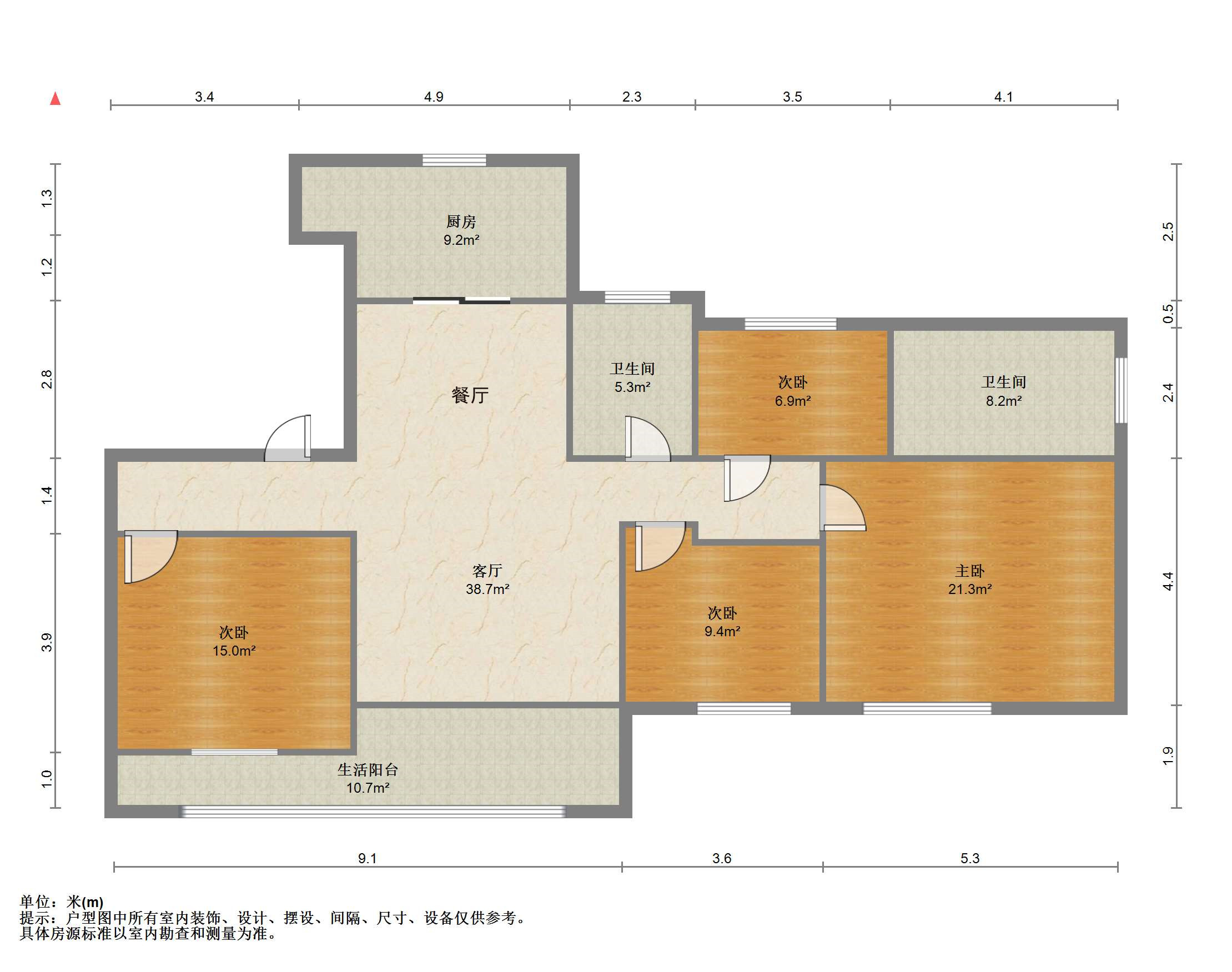 万科濠河传奇 4室2厅2卫 185m&sup2;