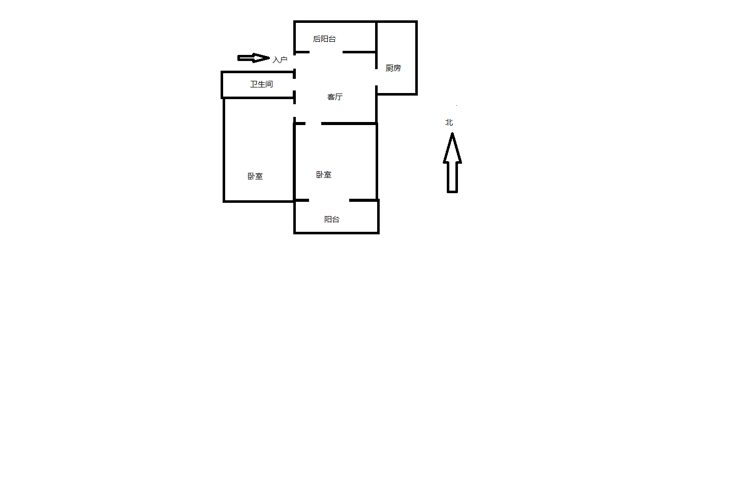 起凤园 2室1厅1卫 70m&sup2;