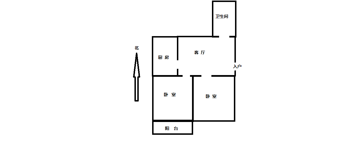 虹桥新村(朝霞路) 2室1厅1卫 62.6m&sup2;
