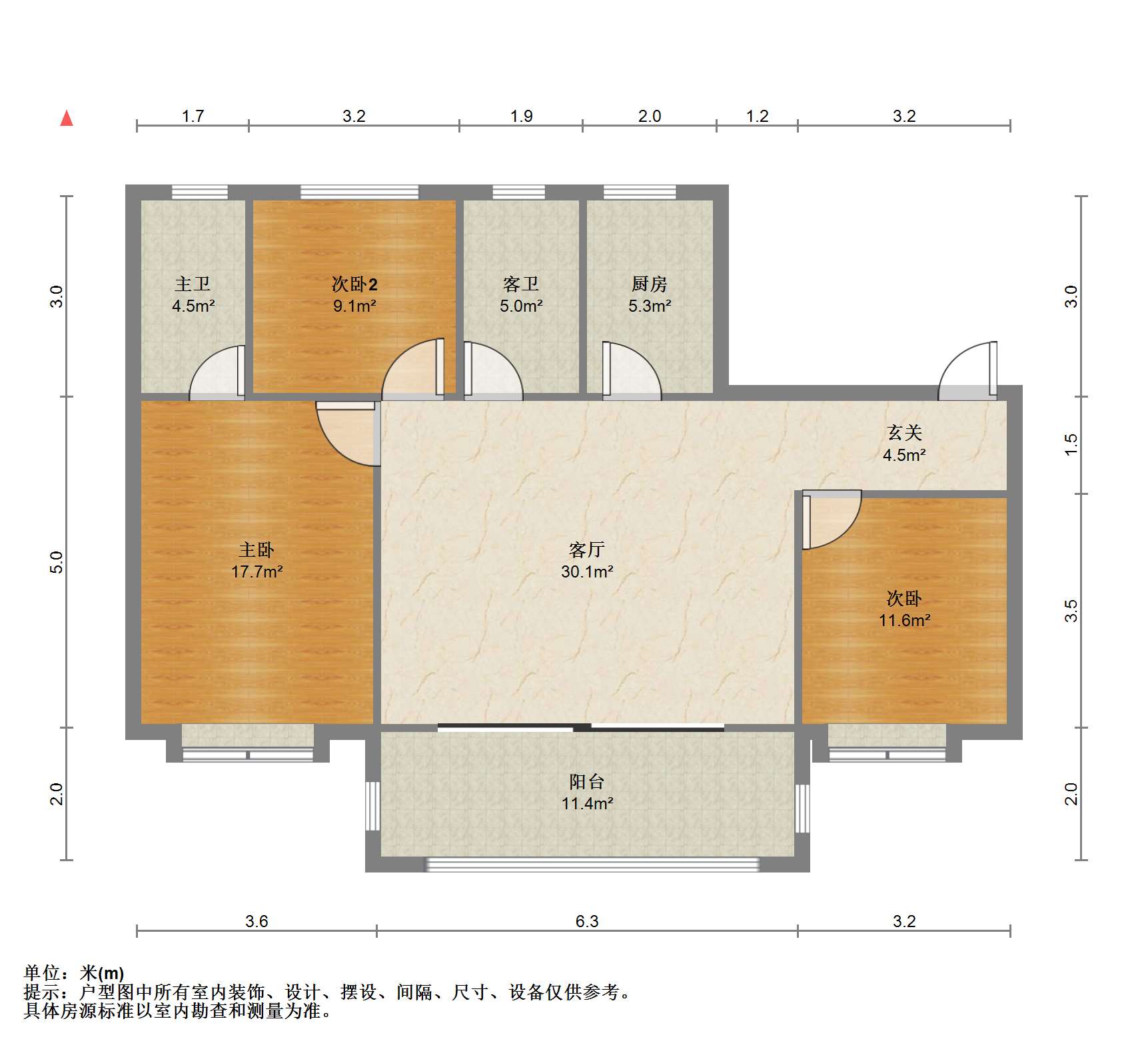中铁逸都 3室2厅1卫 117.12m&sup2;