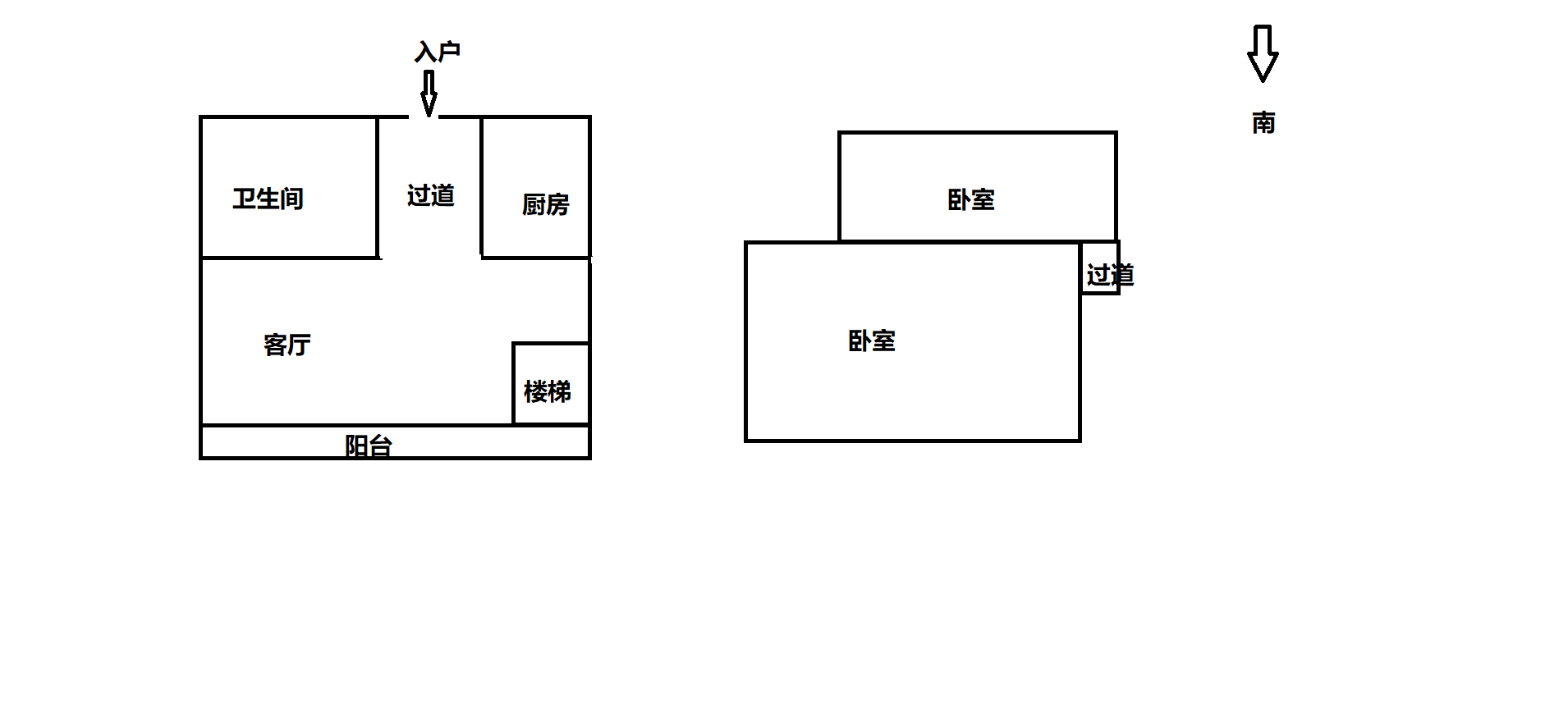 太阳鑫城 2室1厅1卫 35.68m&sup2;