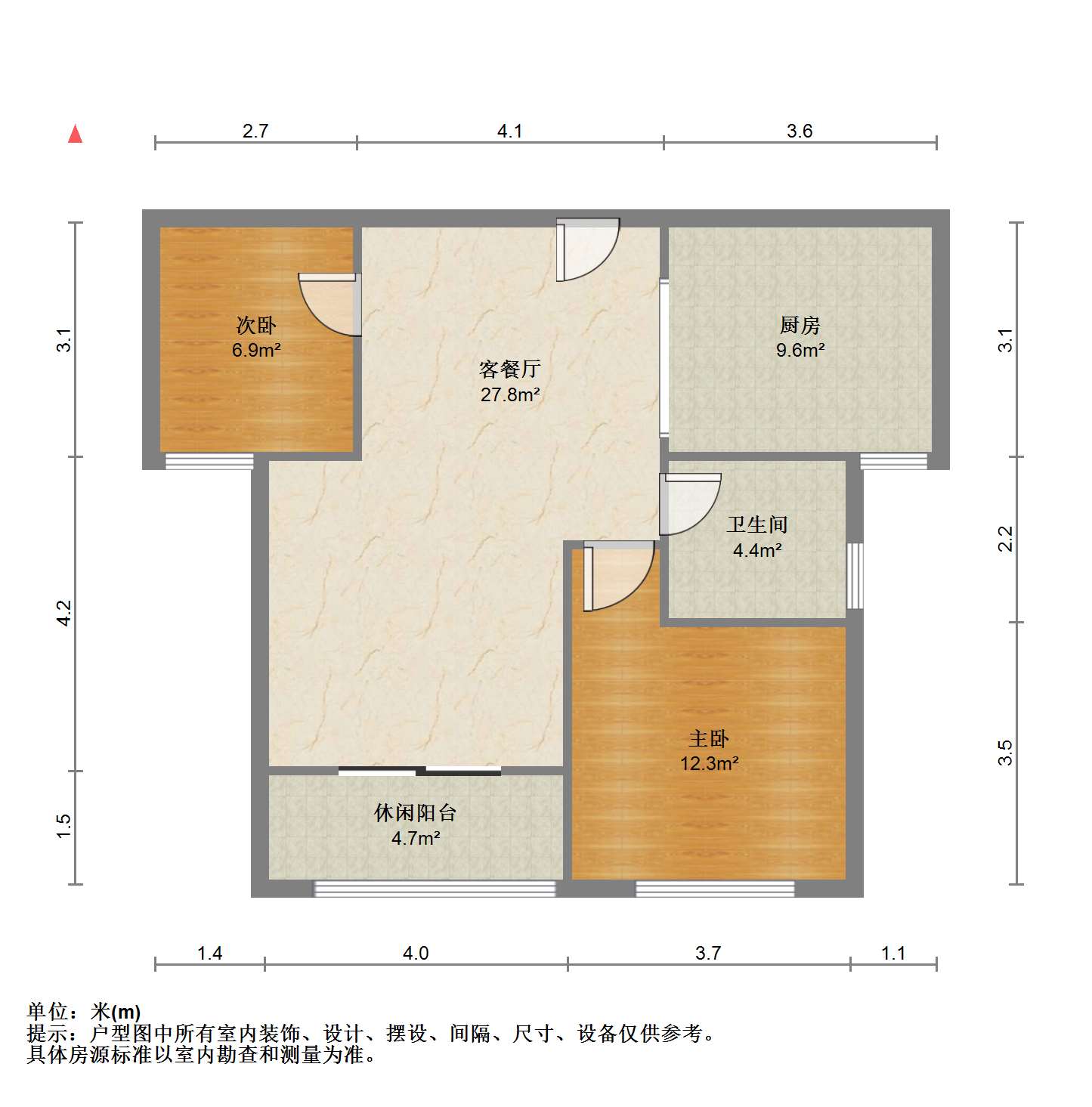 光明幸福天地 2室2厅1卫 89m&sup2;