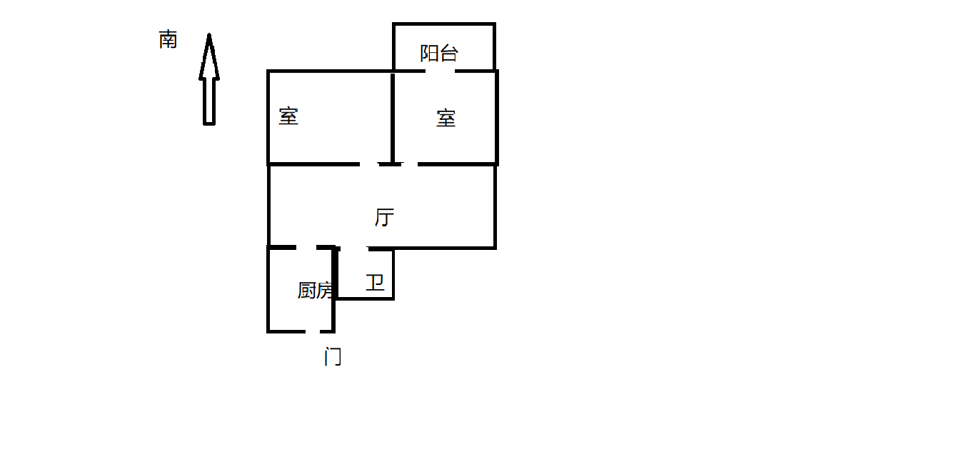 解放新村 2室1厅1卫 70m&sup2;