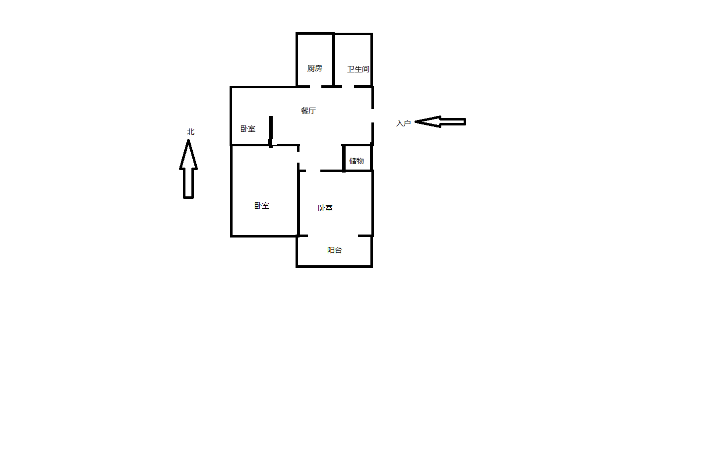晨苑 3室1厅1卫 82m&sup2;