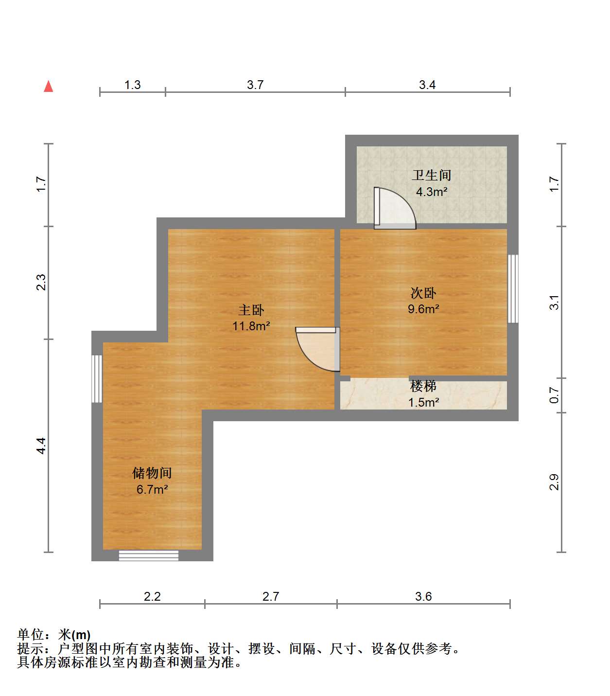 太阳鑫城 2室1厅1卫 27m&sup2;