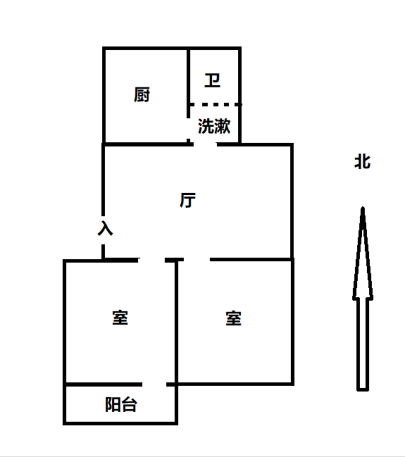 新桥新村 2室1厅1卫 65m&sup2;