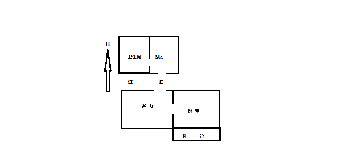青年路新村 1室1厅1卫 55.00m&sup2;