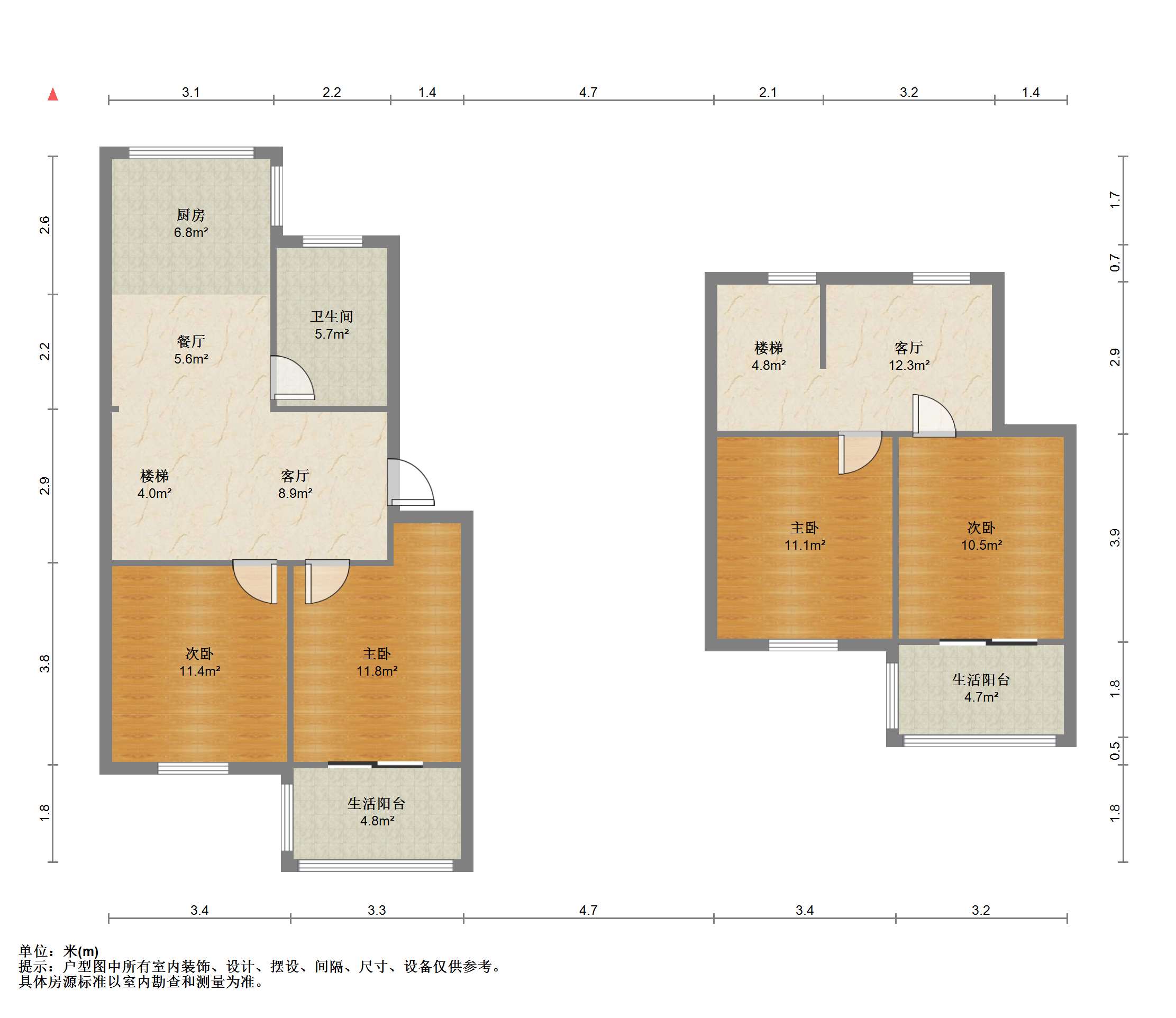 宝隆花园 4室2厅1卫 109.64m&sup2;