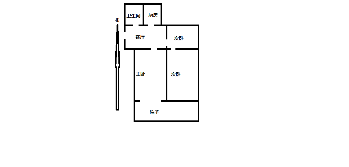 望江楼小区 3室1厅1卫 80m&sup2;