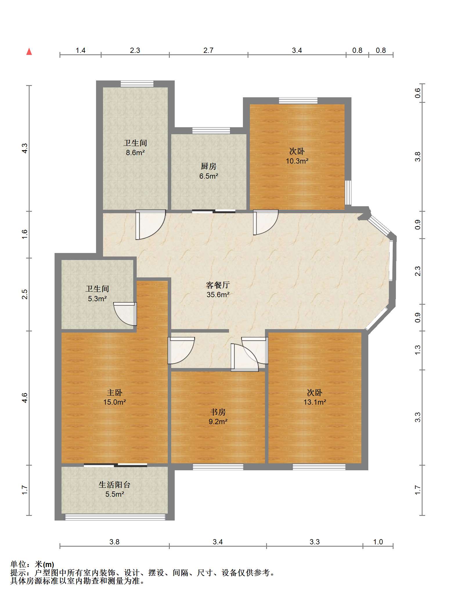 城市嘉苑 4室2厅2卫 145m&sup2;
