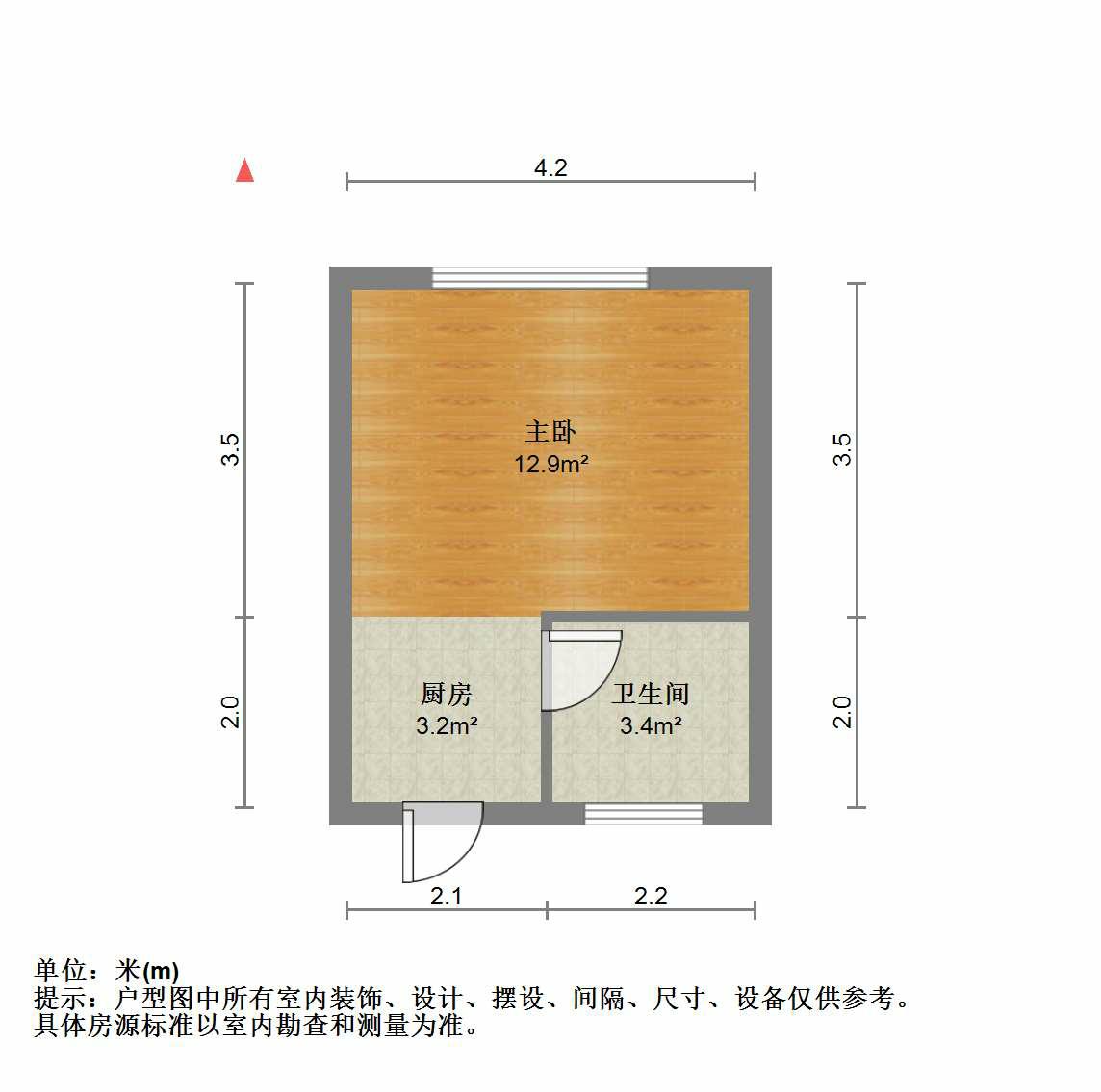永和佳苑北区 1室1厅1卫 34m&sup2;