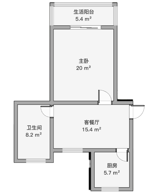 板桥南村东 1室1厅1卫 49.37m&sup2;