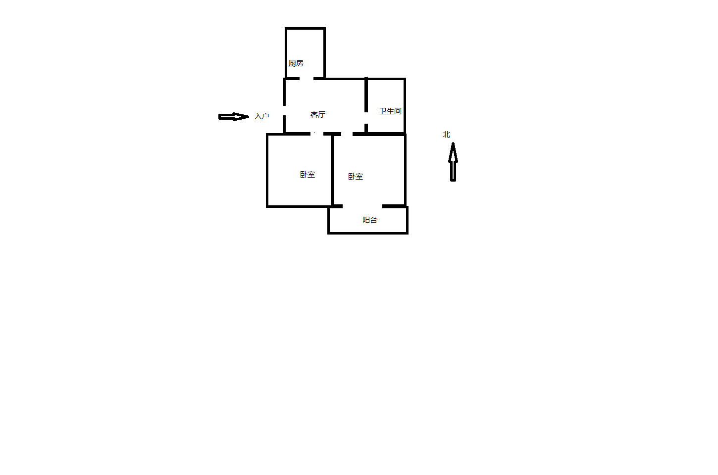 城港新村 2室1厅1卫 60.52m&sup2;