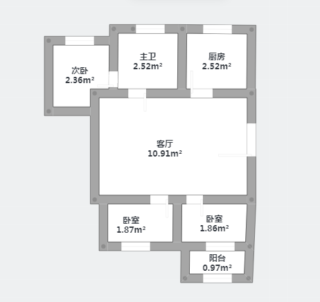 教育新村 5室2厅2卫 90m&sup2;