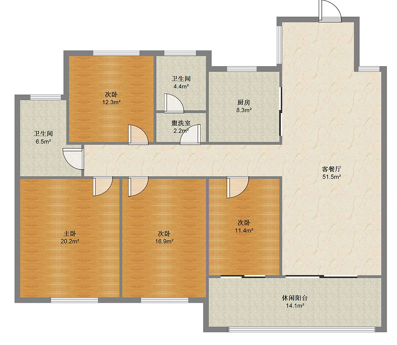 春溪集 3室2厅2卫 120m&sup2;
