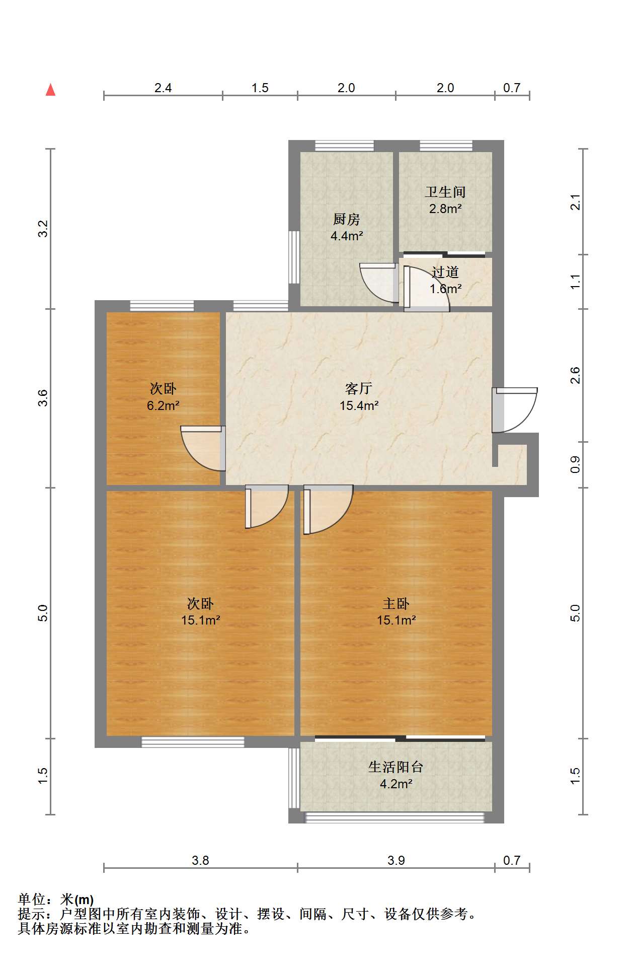 姚港路31号 3室1厅1卫 80.24m&sup2;
