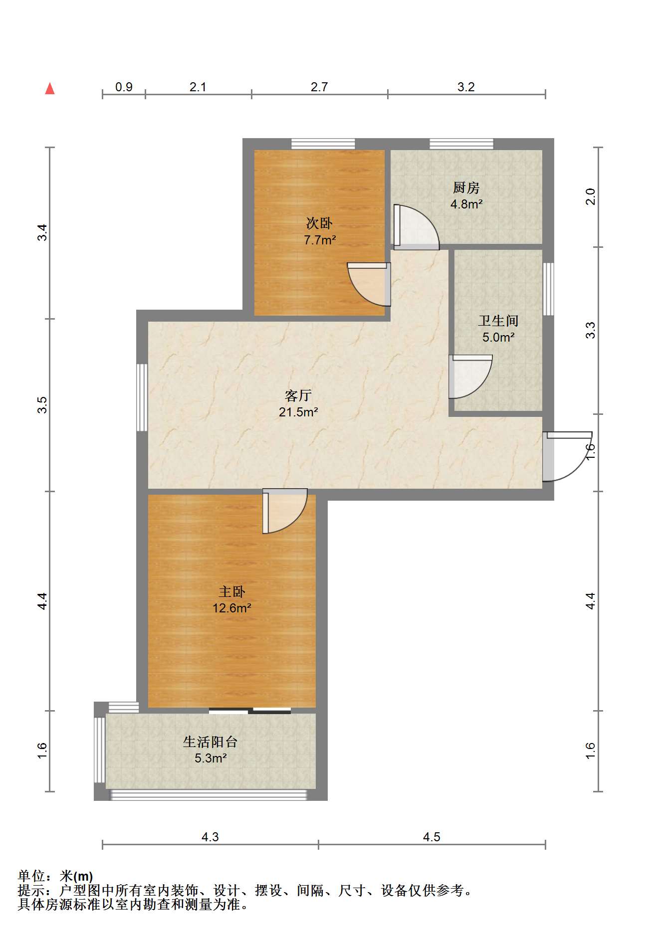 惠泽苑 2室1厅1卫 81.41m&sup2;