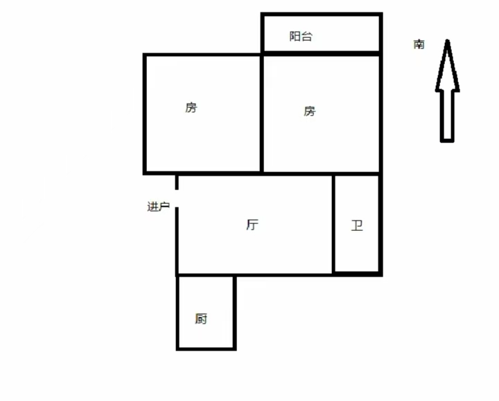 新桥北村 2室1厅1卫 60.52m&sup2;