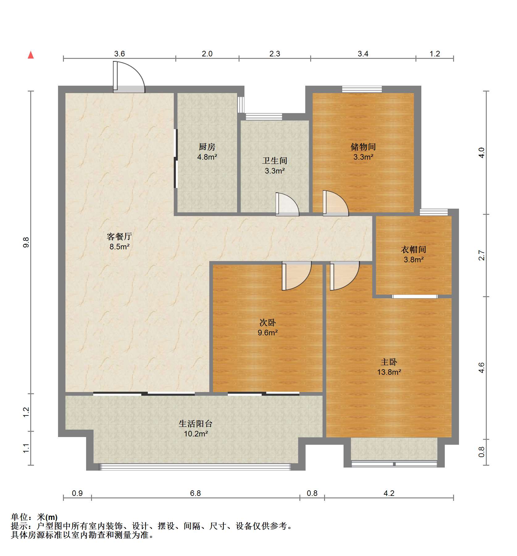 佳源都市 3室2厅1卫 109.00m&sup2;