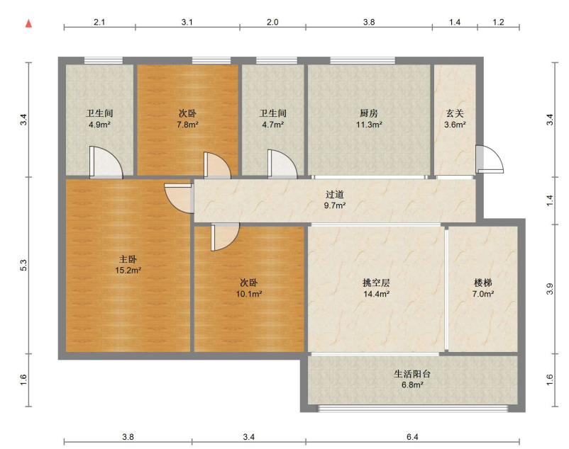 龙湖卓越&middot;悦珑湾 3室2厅2卫 130.00m&sup2;