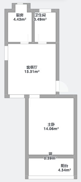 湾子头新寓 1室1厅1卫 50m&sup2;
