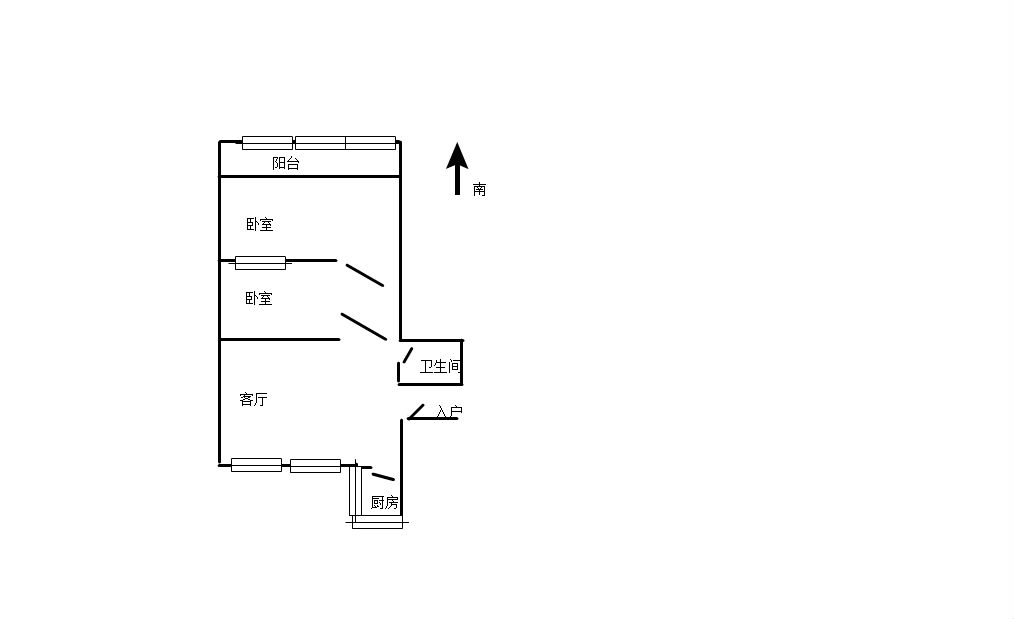 新桥新村 2室2厅1卫 46.52m&sup2;