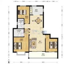 世茂云锦 3室2厅2卫 124m&sup2;