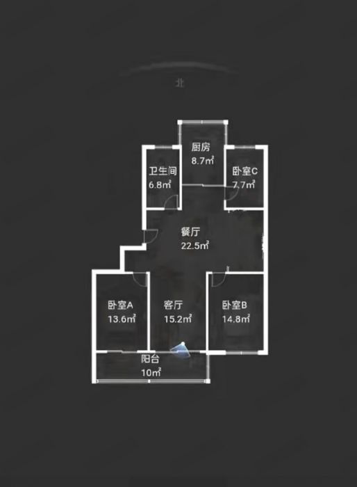 新胜花苑 3室2厅1卫 125m&sup2;