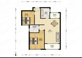 和融&bull;优山美地名邸 2室2厅1卫 94m&sup2;