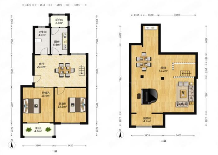 锦城苑 2室1厅1卫 82m&sup2;