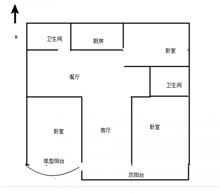 朝晖花园 3室2厅2卫 130m&sup2;