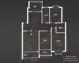 虹景园 3室2厅1卫 127.27