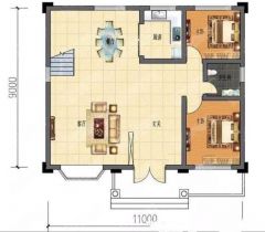 南川园 2室2厅1卫 95m&sup2;